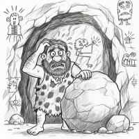Stress caveman